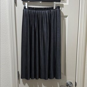 Zara Black A-Line Pleated Skirt
